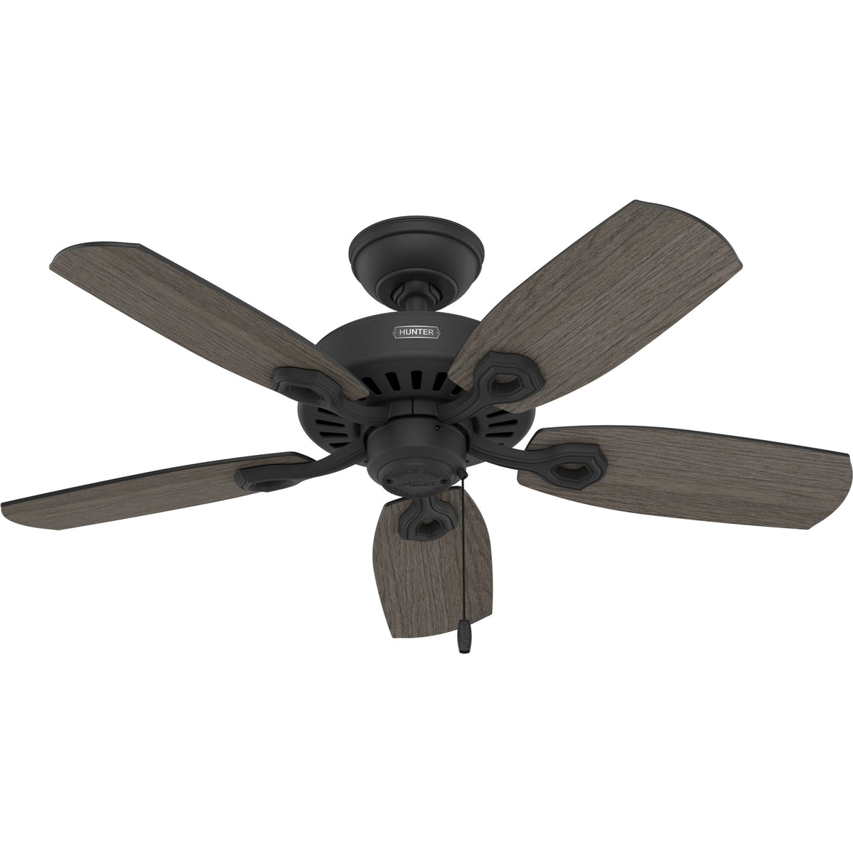 42 inch Builder Elite Matte Black Ceiling Fan and Pull Chain