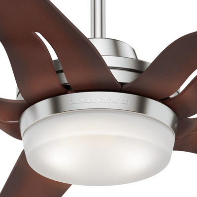 Casablanca 56 inch Correne Brushed Nickel Ceiling Fan with LED Light Kit and Handheld Remote