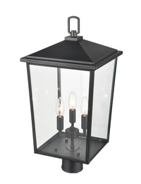 23'' Fetterton Powder Coated Black 3 Light Post Lantern