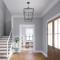 36'' Corona Matte Black 8 Light Pendant