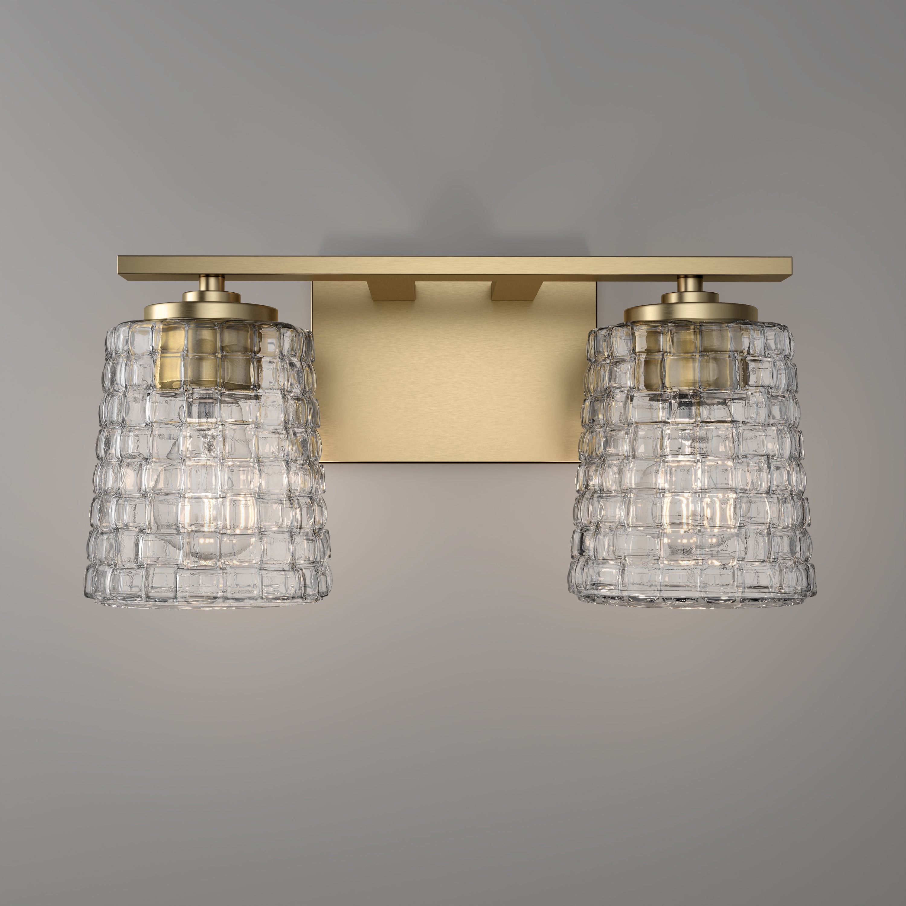 15'' Saben Vintage Brass 2 Light Bath Vanity