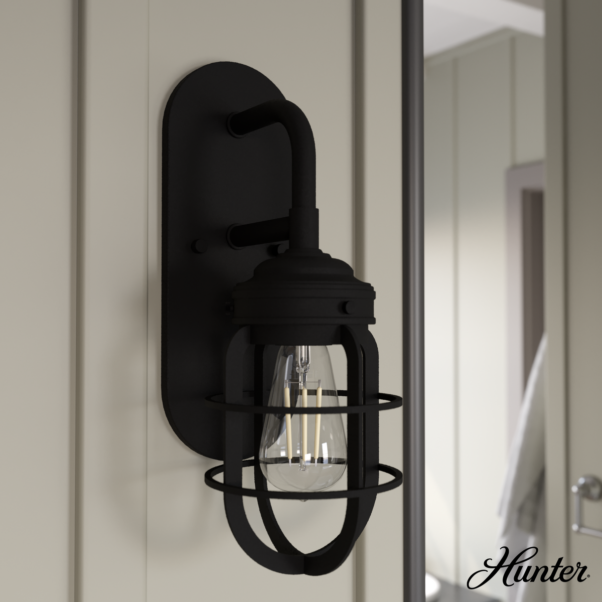 Donelson 18.5-inch 3-light Natural Black Iron and Dark Ash Vanity Light