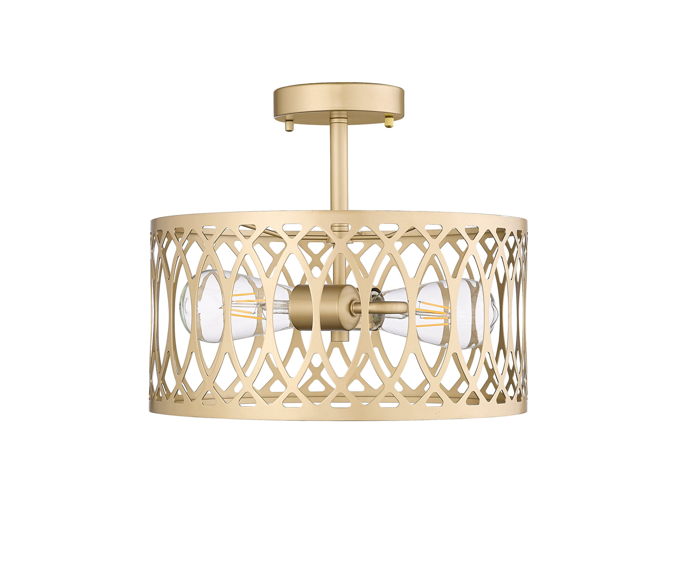 11'' Arelyn Painted Modern Gold 1 Light Semi-Flush Mount