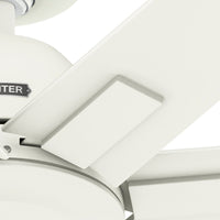 72 inch Downtown ENERGY STAR® Matte White Damp Rated Ceiling Fan and Wall Control