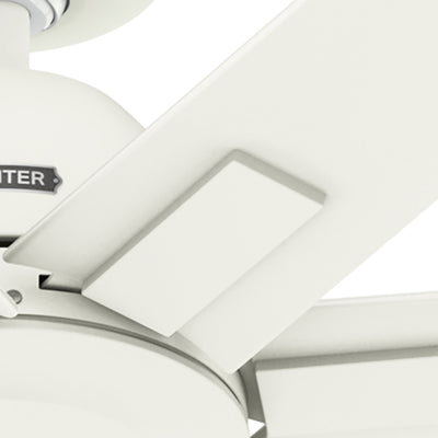 72 inch Downtown ENERGY STAR® Matte White Damp Rated Ceiling Fan and Wall Control