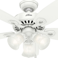 42 inch Builder Snow White Ceiling Fan with LED Light Kit