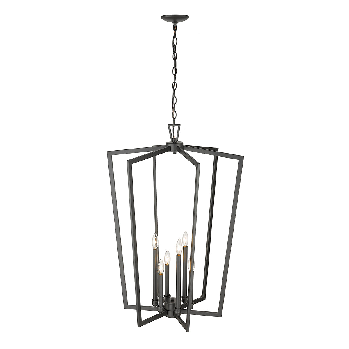 36'' Lizabeth Matte Black 6 Light Pendant