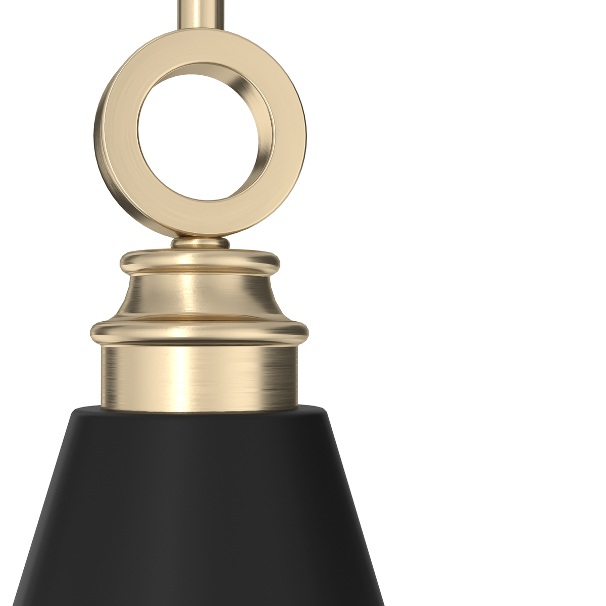 Klein 6-inch 1-light Alturas Gold and Flat Matte Black Pendant with Metal Shade