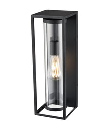 16.5-inch Caleb Textured Black 1-Light Outdoor Wall Sconce