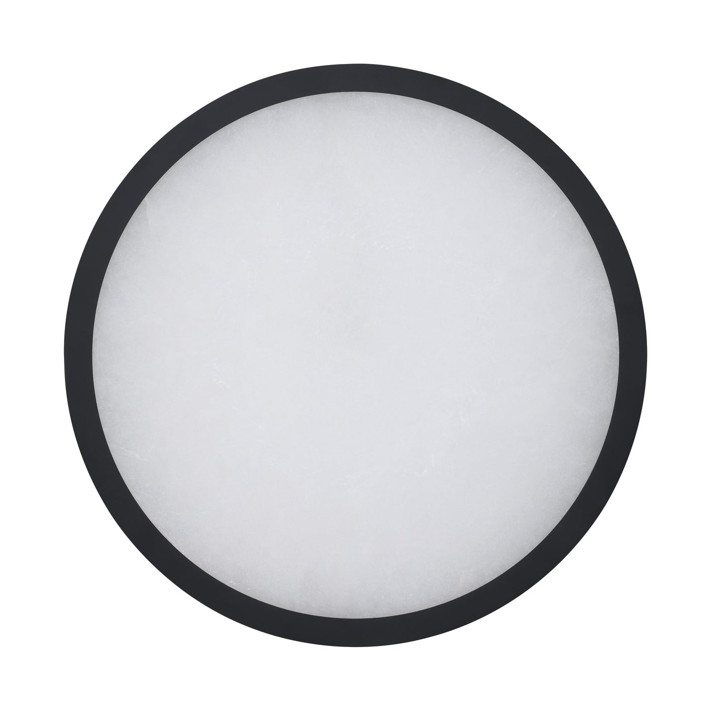 Argyle 16-inch Textured Black and Natural Alabaster 5CCT LED Flush Mount