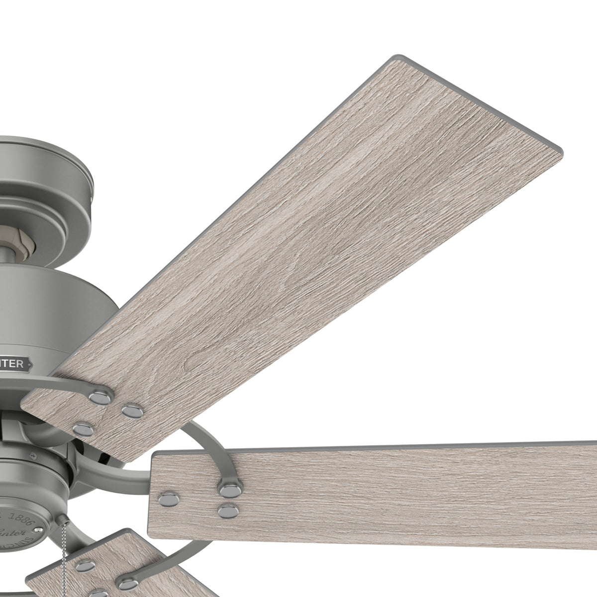 52 inch Gilrock Matte Silver Ceiling Fan and Pull Chain