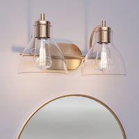 17.5'' Knightsdale Modern Gold 2 Light Bath Vanity