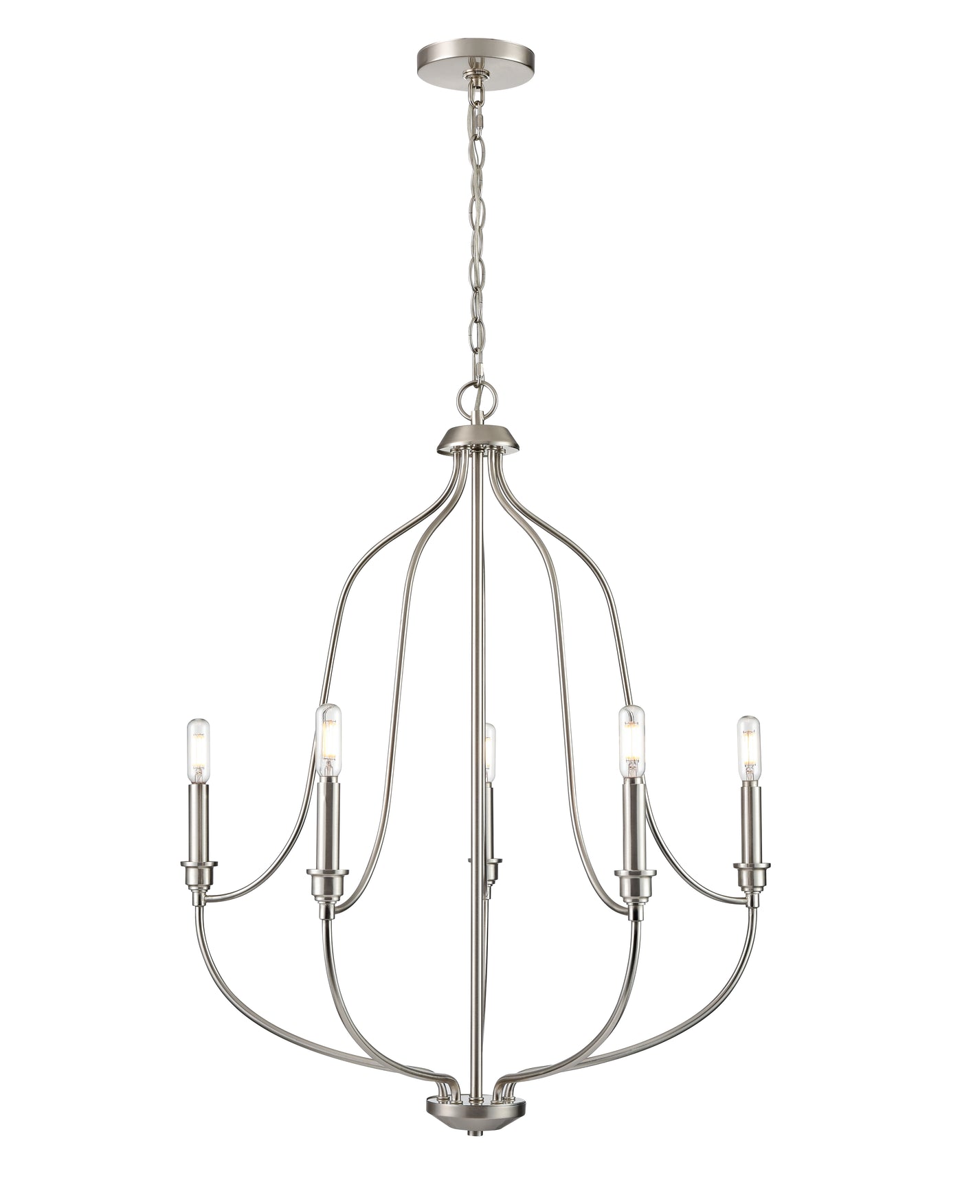 31'' Senoia Brushed Nickel 5 Light Chandelier