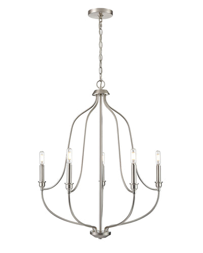 31'' Senoia Brushed Nickel 5 Light Chandelier