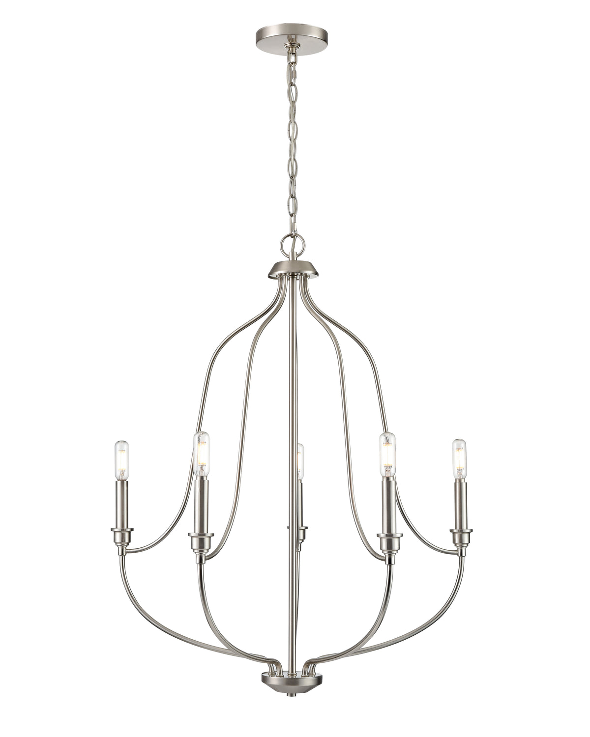 31'' Senoia Brushed Nickel 5 Light Chandelier