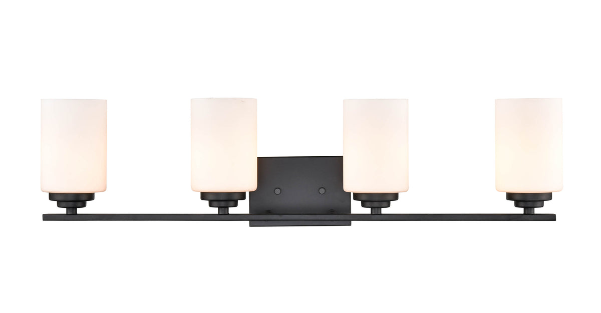 31.13'' Durham Matte Black 4 Light Bath Vanity