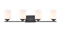 31.13'' Durham Matte Black 4 Light Bath Vanity