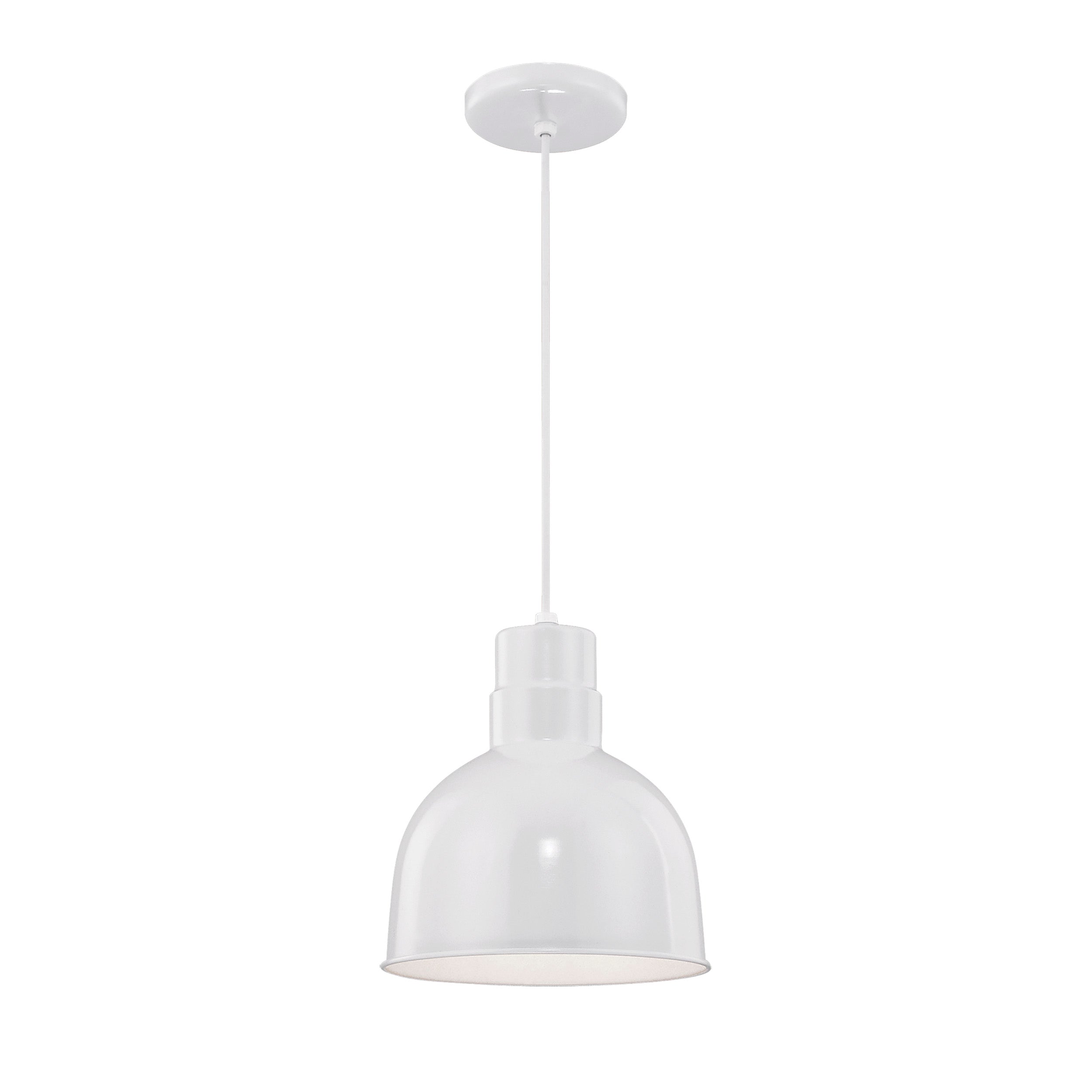 10.25'' R Series White 1 Light Pendant