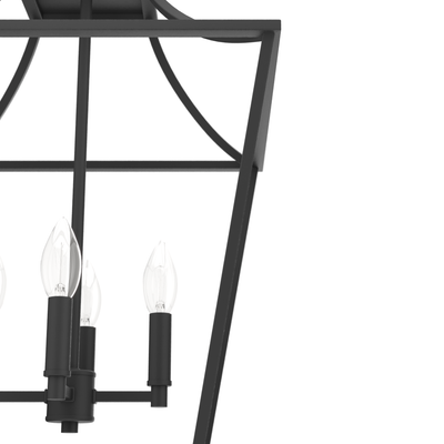 Laurel Ridge 15-inch 4-light Natural Black Iron Lantern Pendant