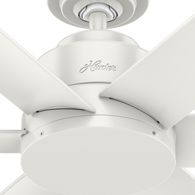 44 inch Kennicott Fresh White Damp Rated Ceiling Fan and Wall Control