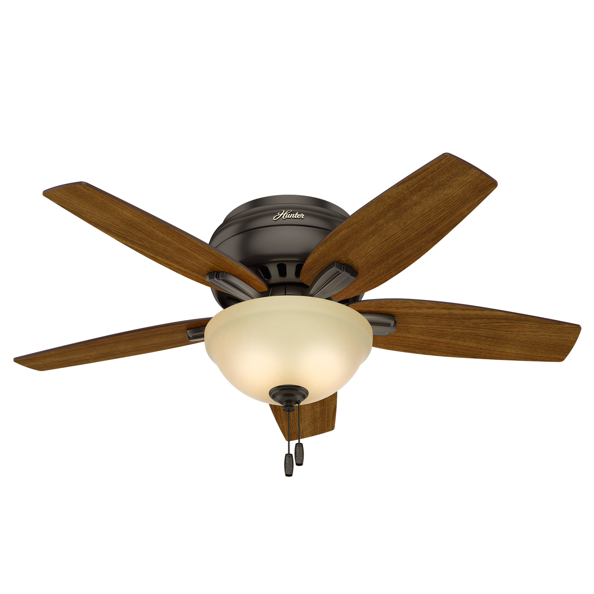 42 inch Newsome Premier Bronze Low Profile Ceiling Fan with LED Light Kit and Pull Chain