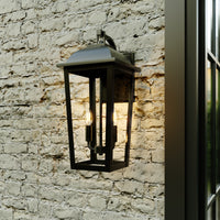 9'' Houston Powder Coated Black 2 Light Lantern