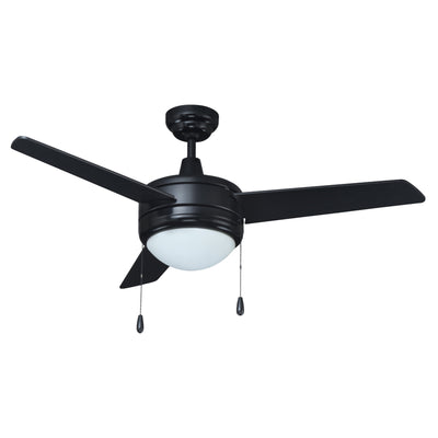 52 Inch Contempo IV AC Matte Black Indoor Ceiling Fan 3-Blade Reversible