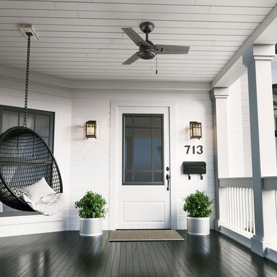36 inch Cassius Noble Bronze Damp Rated Ceiling Fan and Pull Chain