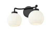 15'' Oprah Matte Black 2 Light Bath Vanity