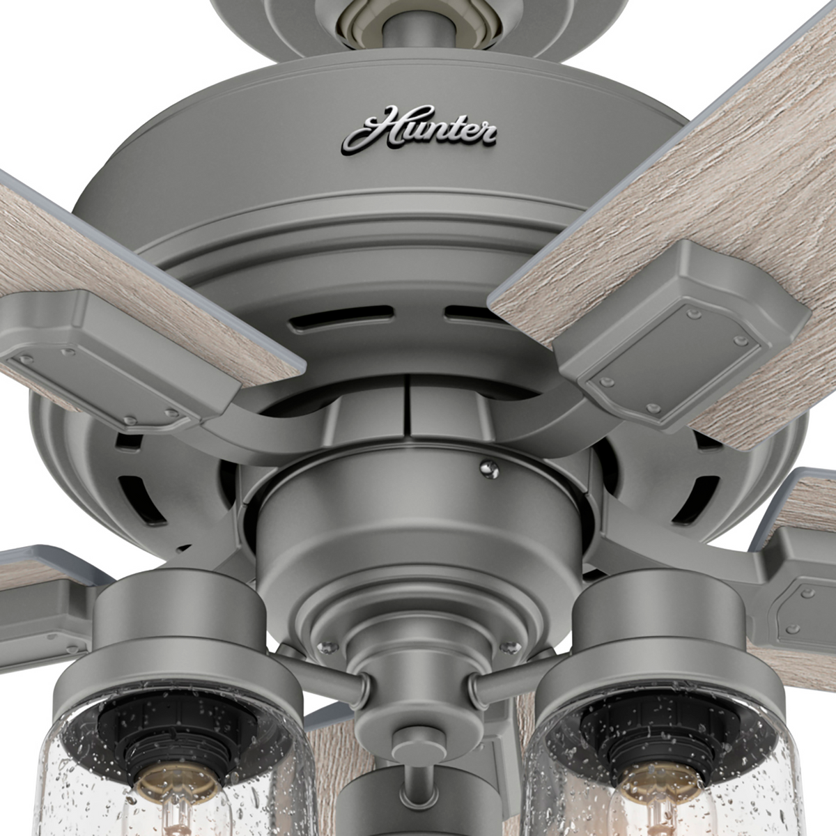 52 inch Hartland Matte Silver Ceiling Fan with LED Light Kit and Pull Chain