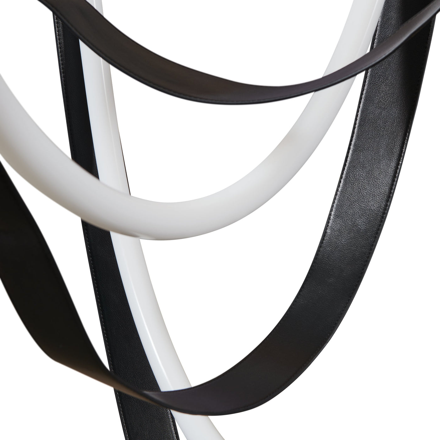 Ayers 59-inch 3-light Champagne Gold with Black and Brown Faux Leather 5CCT LED Chandelier