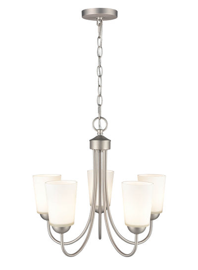 17'' Ivey Lake Satin Nickel 5 Light Chandelier