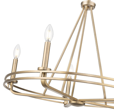 23'' Jody Vintage Brass 5 Light Chandelier