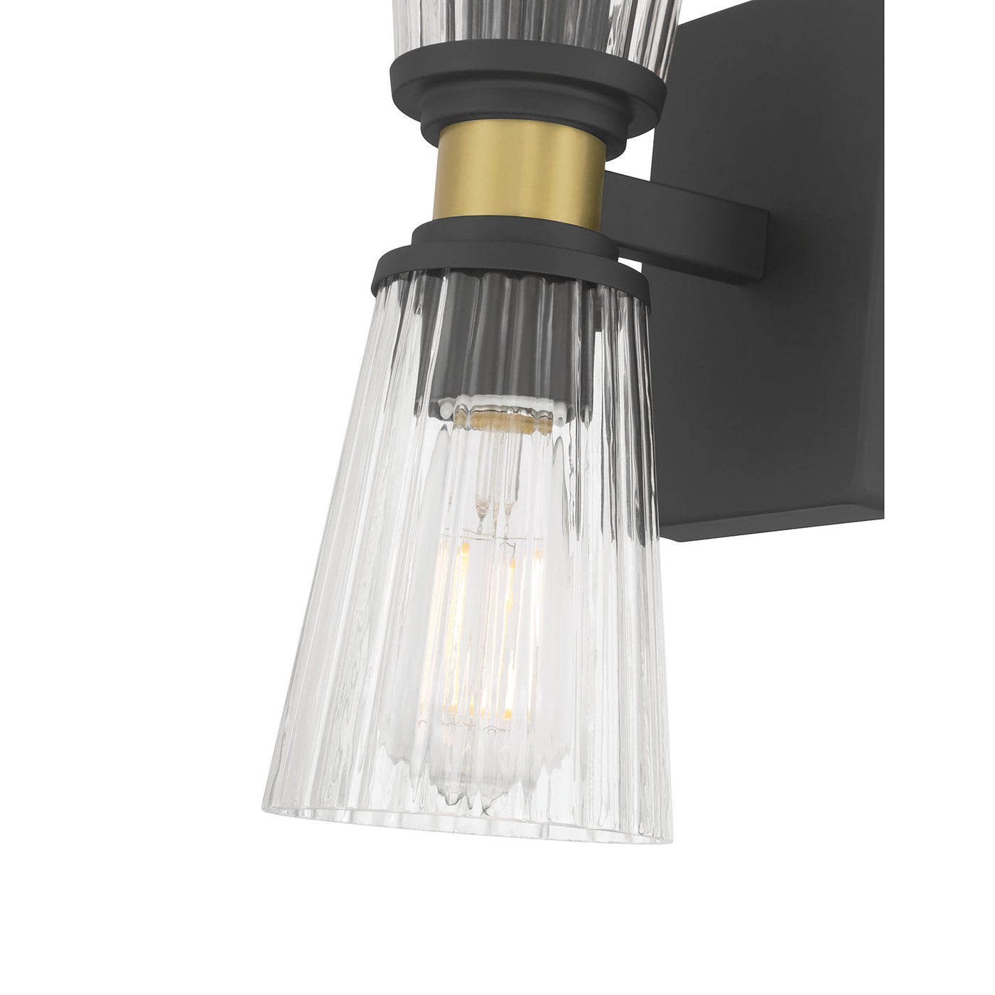 4.25'' Lustria Matte Black 2 Light Wall Sconce