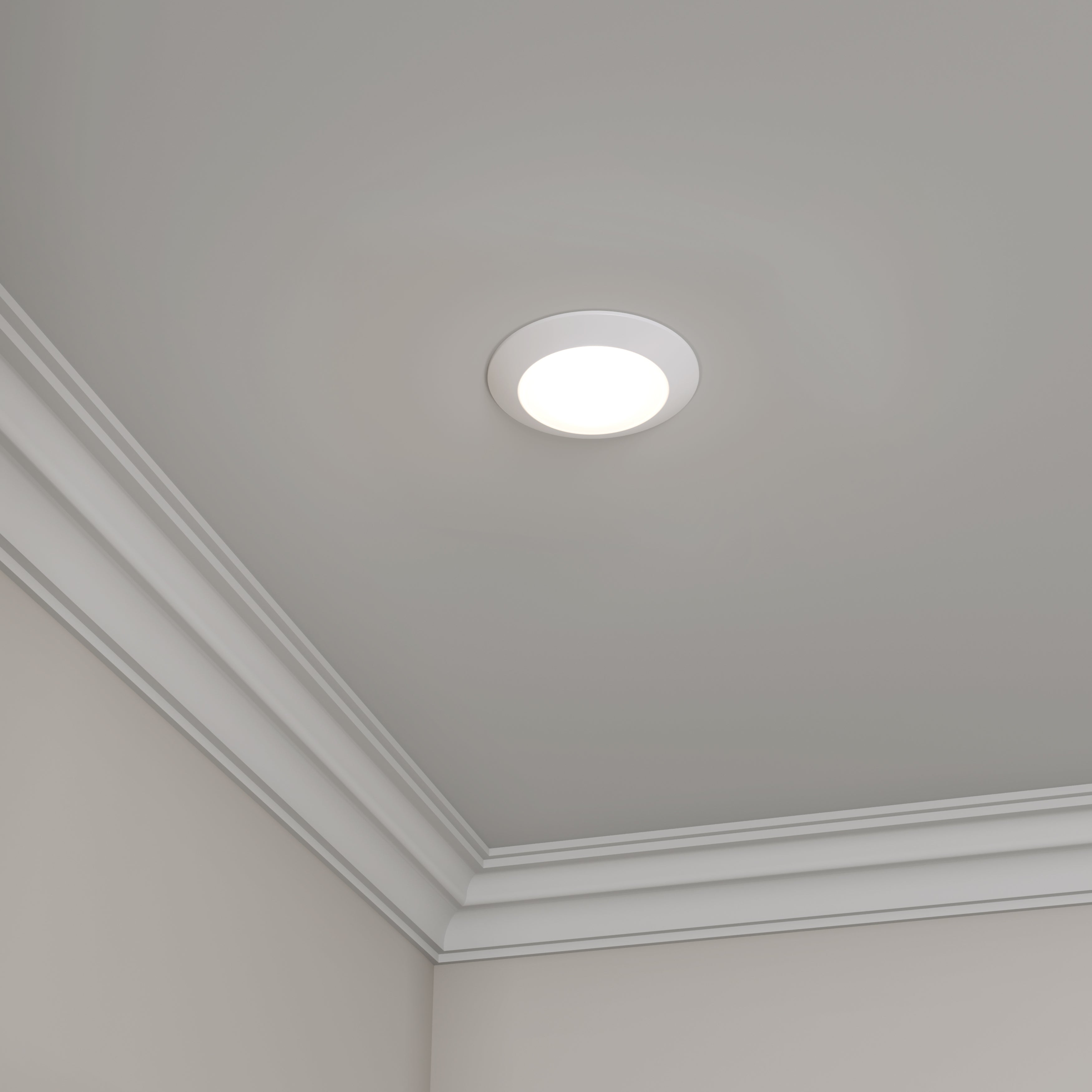 4-inch White Wall Light with 3000K Light