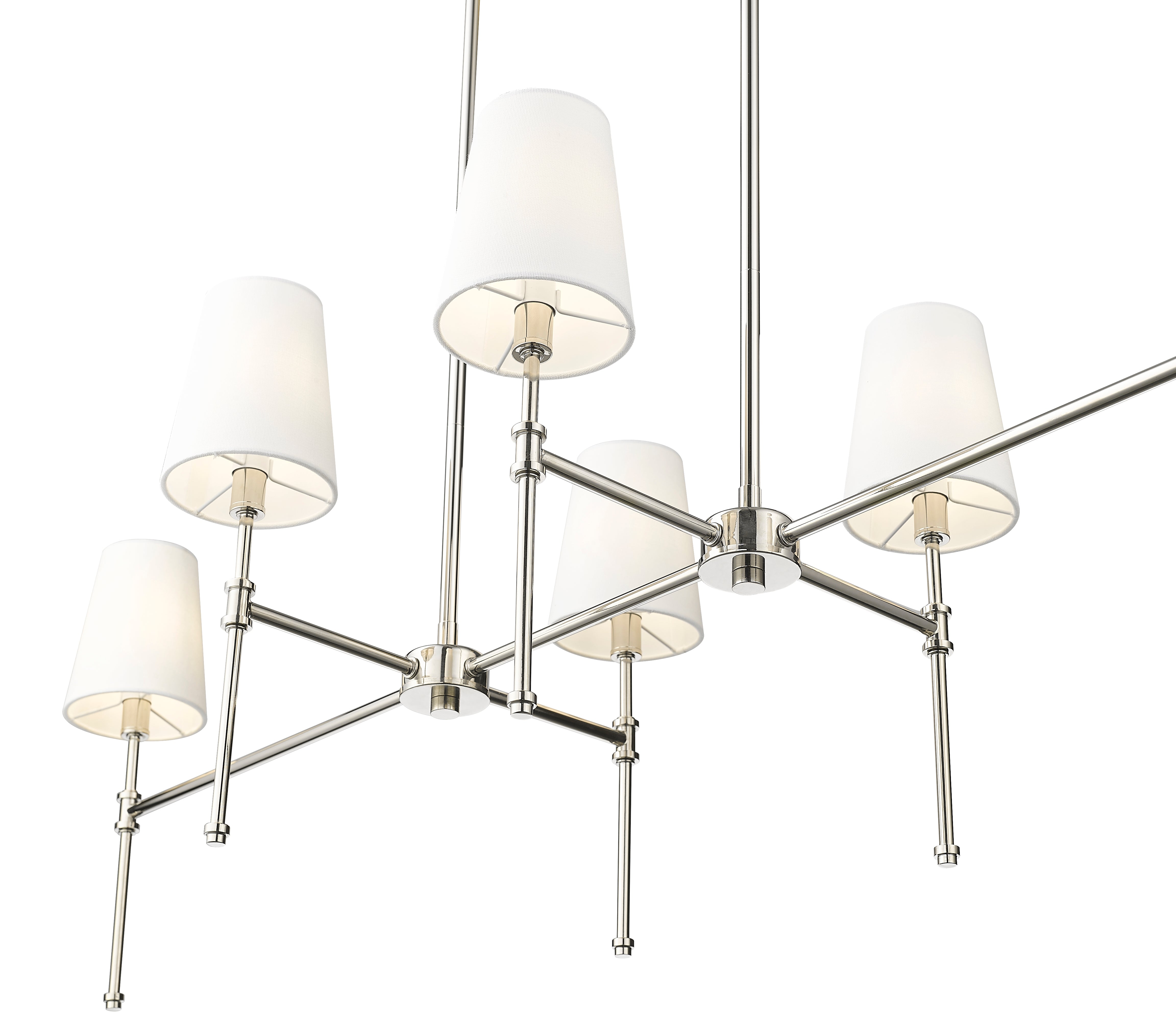 18'' Adorra Polished Nickel 6 Light Linear Chandelier