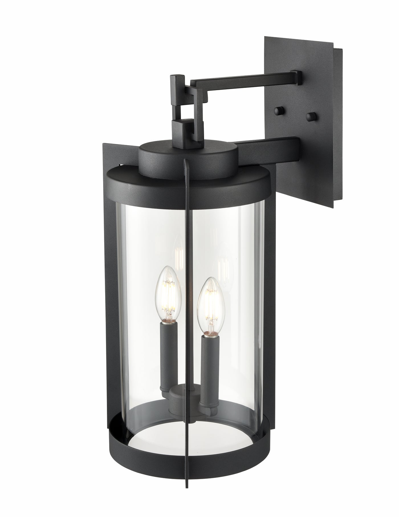 9.75'' Ellway Textured Black 2 Light Wall Sconce