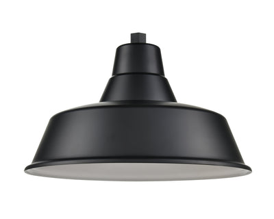 17'' Satin Black Aluminum R Series Classic Warehouse Shade