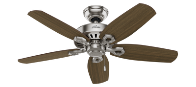 42 inch Builder Brushed Nickel Ceiling Fan with LED Light Kit and Pull Chain