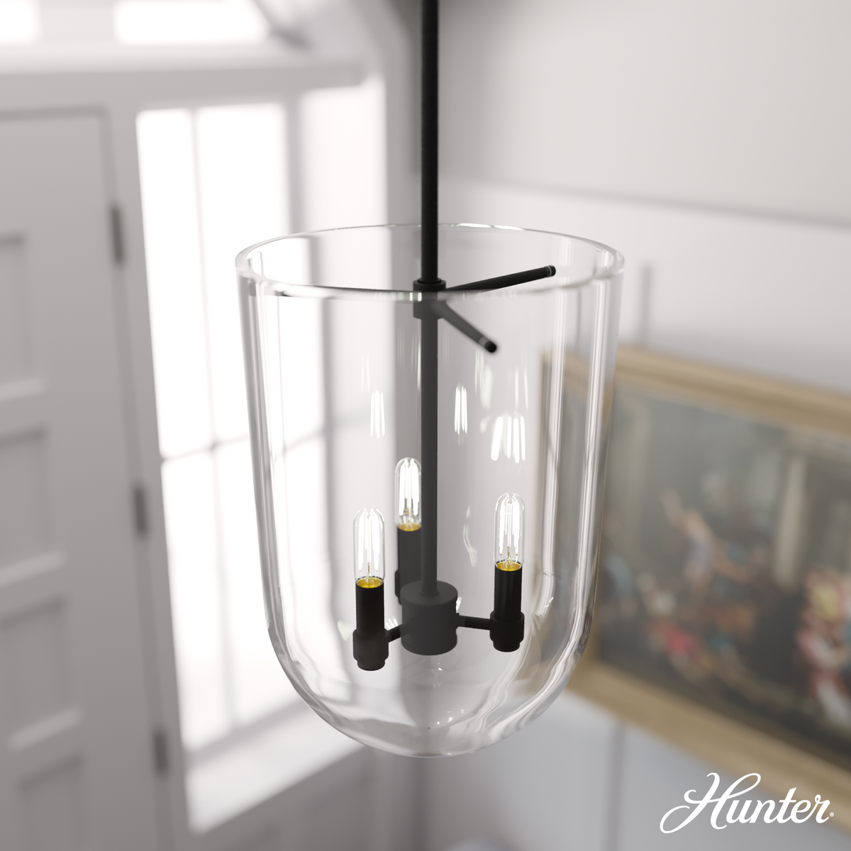 Hartland 13-inch 2-light Noble Bronze Vanity Light with Seeded Glass
