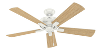 52 inch Crestfield Fresh White Ceiling Fan with LED Light Kit and Pull Chain