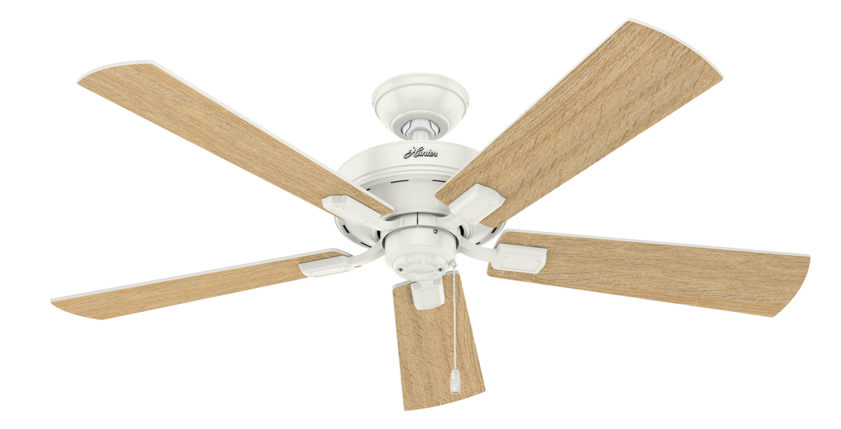 52 inch Crestfield Fresh White Ceiling Fan with LED Light Kit and Pull Chain
