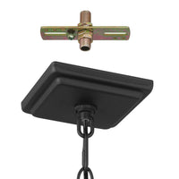Hillside 9-inch 3-light Textured Black Exterior Pendant Light with Clear Glass