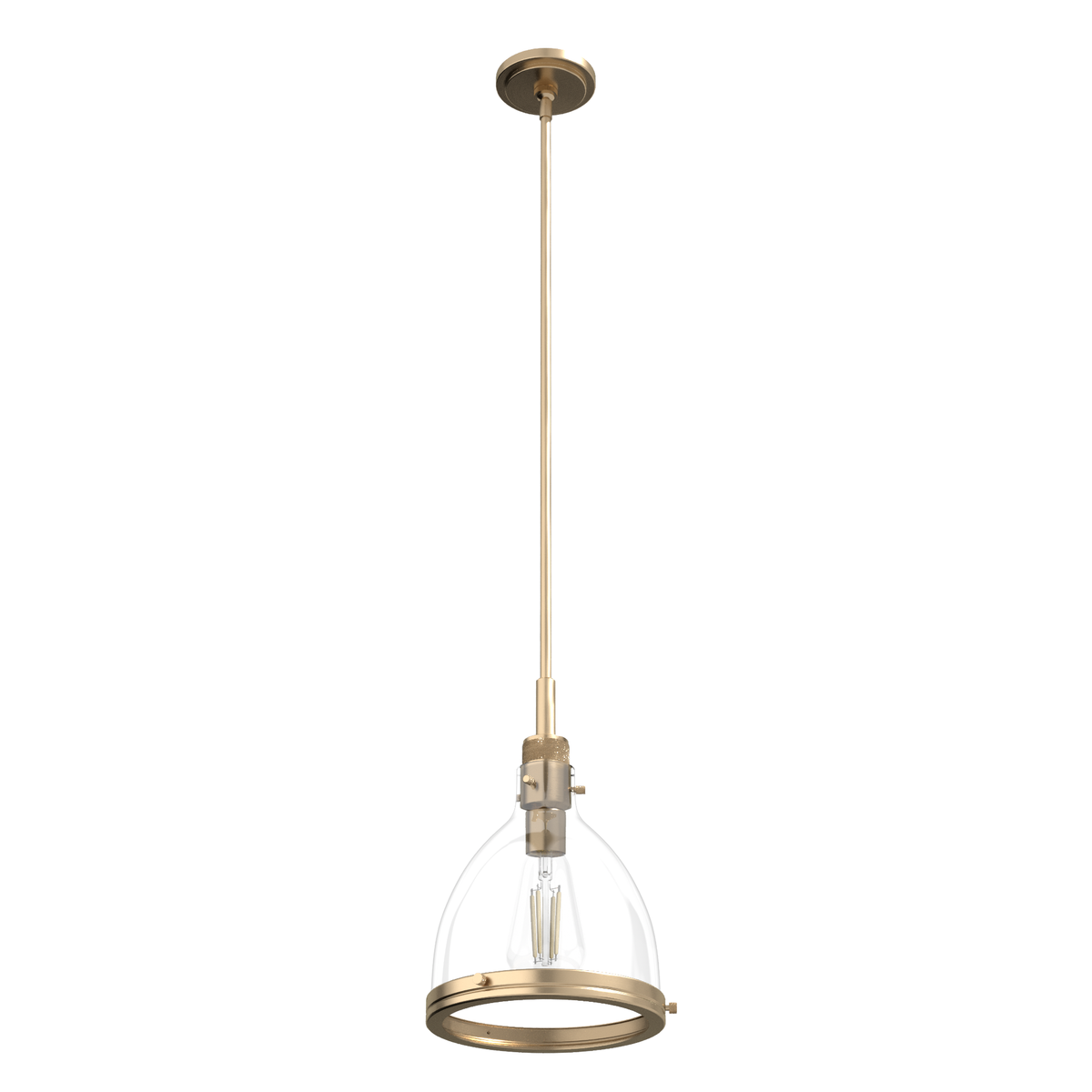 Van Nuys 10-inch 1-light Alturas Gold Pendant with Clear Glass