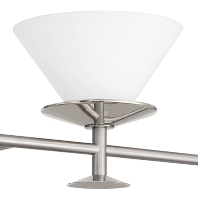 Tremolo 42-inch 4-light Brushed Nickel and Polished Nickel Vanity Light with Etched Opal Glass
