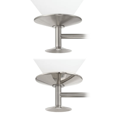 Tremolo 42-inch 4-light Brushed Nickel and Polished Nickel Vanity Light with Etched Opal Glass