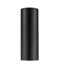 12.75-inch Vegas Powder Coated Black 2-Light Outdoor Wall Sconce
