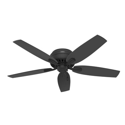 52 inch Newsome Matte Black Low Profile Ceiling Fan with LED Light Kit and Pull Chain