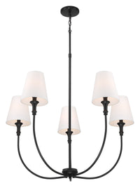 32.5'' Mairbourne Matte Black 5 Light Chandelier