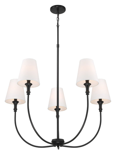 32.5'' Mairbourne Matte Black 5 Light Chandelier